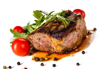 Medium grilled steak