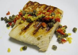 Grilled fish on a plate - Paleo Diet friendly