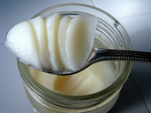 A spoon of rendered lard - Paleo Diet Friendly