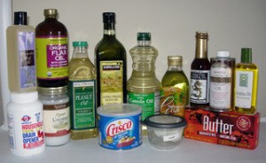 Various bottles of oil - some are Paleo Diet friendly